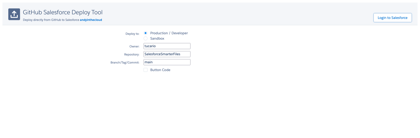 Deploy-Tool-Einstellungen